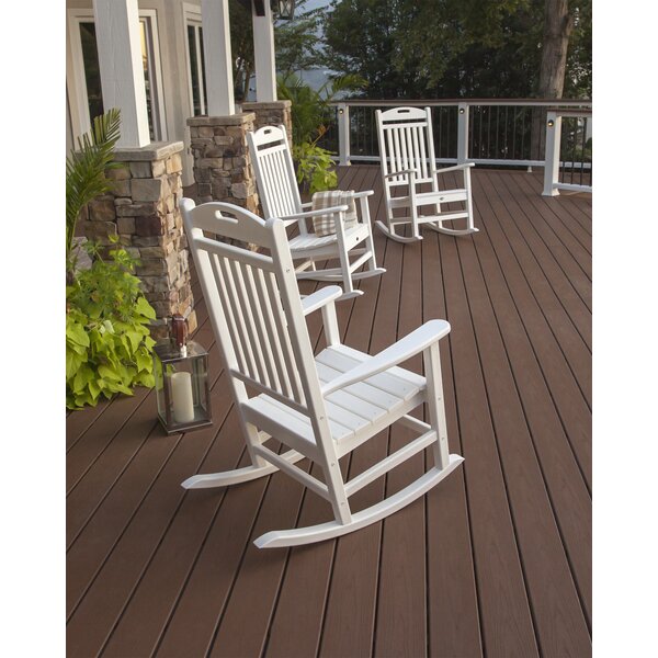 Chairs Classic White Trex Outdoor Furniture Yacht Club Rocker Chair